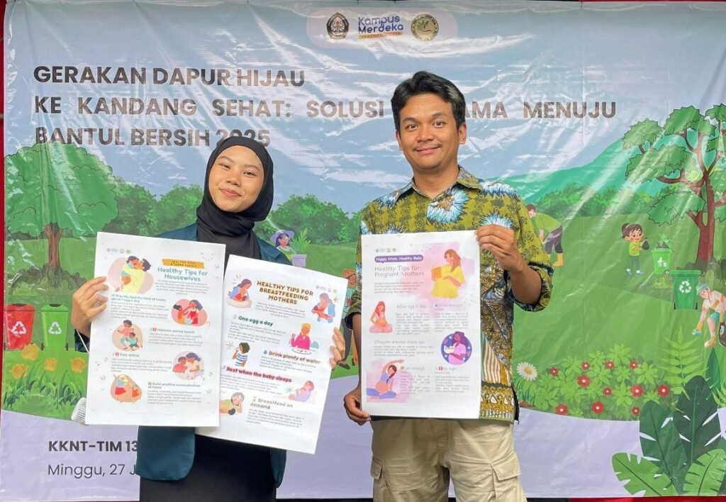 Mahasiswa KKN-T UNDIP Tim 133, Najwa Mutiara Aila membuat tiga poster bilingual (Bahasa Indonesia dan Bahasa Inggris) berisikan tips kesehatan bagi Ibu Hamil, Ibu Menyusui, dan Umum.